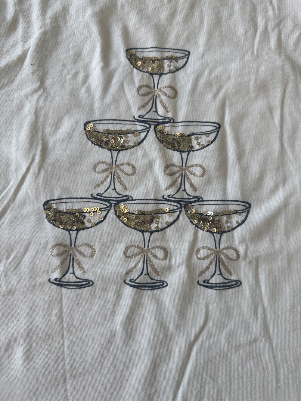 J. CREW NWT COLLECTOR tee size L Champagne Glasses Graphic - Picture 7 of 7